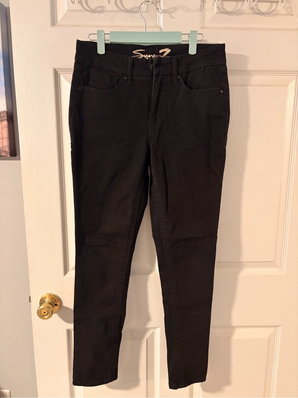 Seven7 Black High-Rise Skinny Jeans